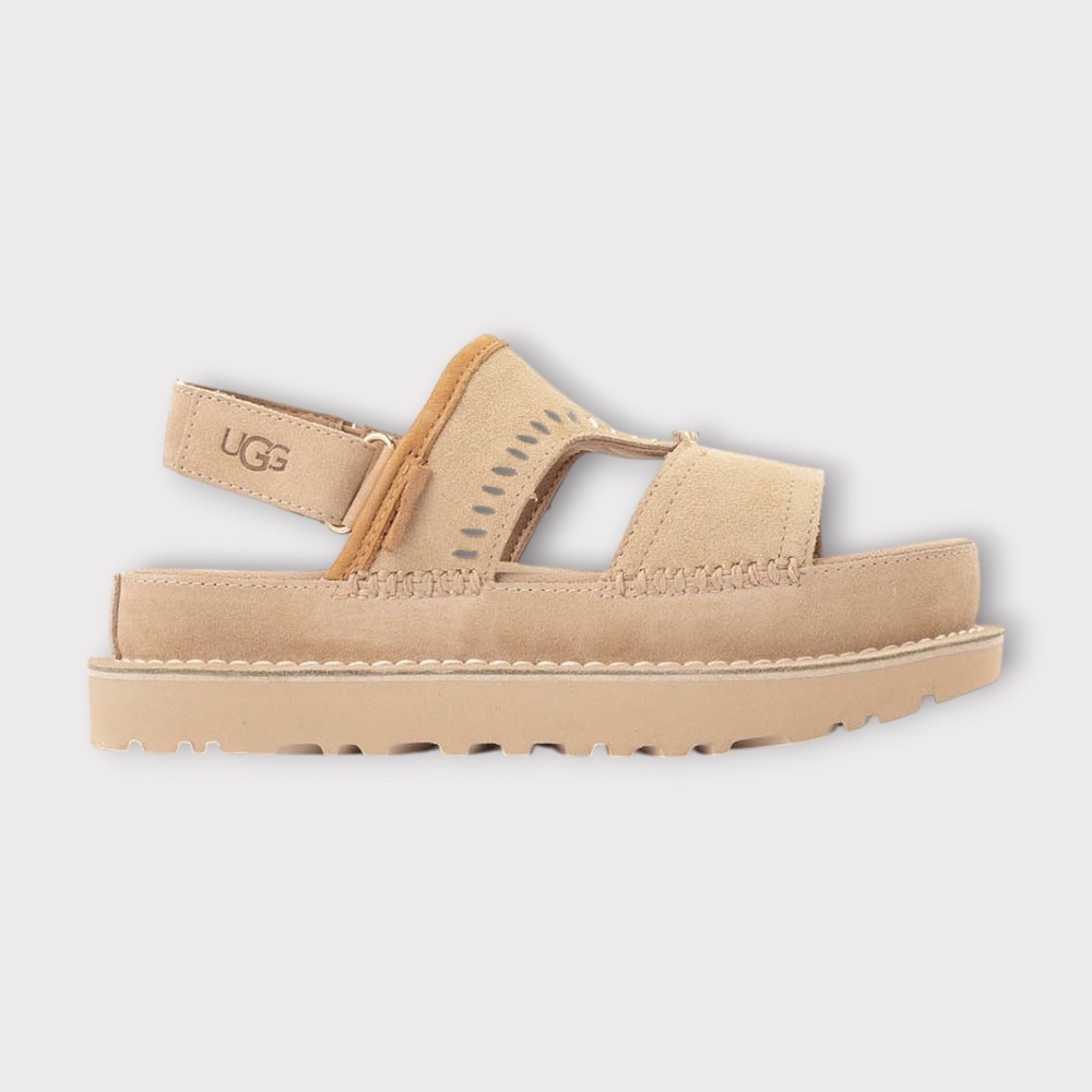 Womens UGG Goldenstar Regenerate Sandals Sand Suede. 1167369